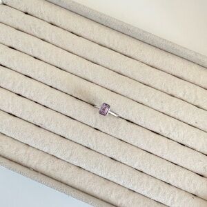 S925 Sterling Silver Natural Amethyst Ring